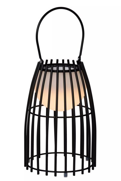 LED Akku Tischlampe dimmbar Schwarz IP44 40 cm Terrasse