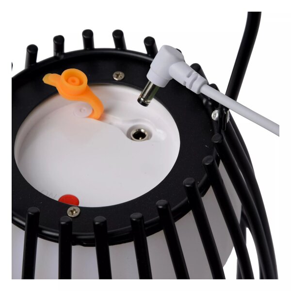LED Akku Tischlampe dimmbar Schwarz IP44 40 cm Terrasse