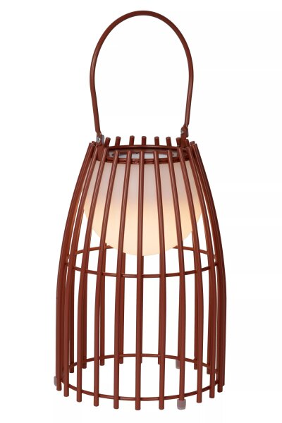 LED Akku Tischlampe IP44 dimmbar 40 cm 3000 K Rostbraun