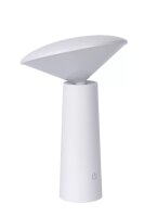 LED Akku Tischlampe Weiß 21,3 cm IP44 5h dimmbar