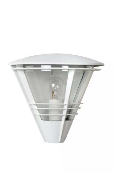 Wandleuchte Außen Aluminium Weiß IP44 E27 T:27 cm