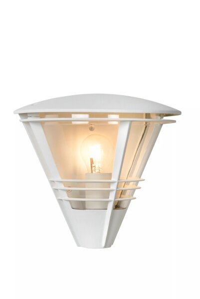 Wandleuchte Außen Aluminium Weiß IP44 E27 T:27 cm