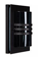 Wandlampe au&szlig;en Schwarz IP44 E27 H:33 cm Haust&uuml;r Garten