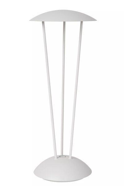 LED Akku Tischlampe Weiß Ladestation IP54 2 W dimmbar