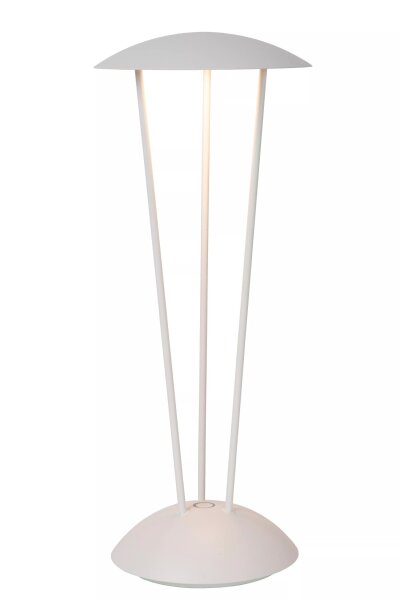 LED Akku Tischlampe Weiß Ladestation IP54 2 W dimmbar