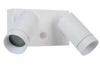 Wandspot Bewegungsmelder flexibel Wei&szlig; GU10 B:18 cm