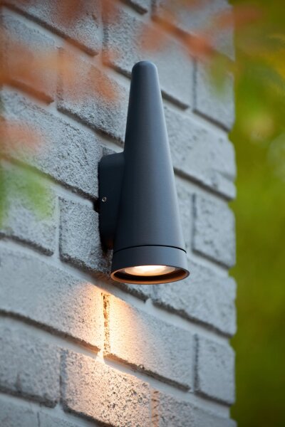 Außenleuchte Wand Aluminium Anthrazit IP54 GU10 Haustür
