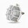 Außenlampe Wand Echt-Messing Glas E27 IP64 Weiß rund
