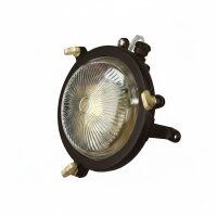 Außenwandlampe Messing massiv Glas G9 IP44 rund...