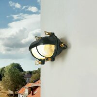 Außenleuchte Wand Messing Glas B: 21 cm IP64...