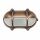 Au&szlig;enlampe Wand Echt-Messing Glas 21 cm breit IP64 E27