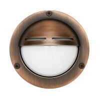 Außenwandlampe Messing Glas D: 14 cm IP64 G9 rund...