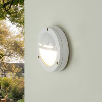 Wandleuchte außen Echt-Messing Glas D: 14 cm rund IP64