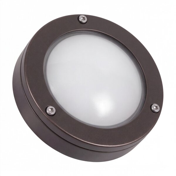 Wandlampe außen Maritim Messing G9 Ø 14 cm IP64 Schwarz antik