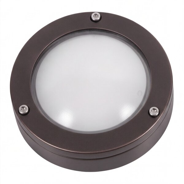 Wandlampe außen Maritim Messing G9 Ø 14 cm IP64 Schwarz antik