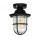 Deckenlampe außen Messing Glas E27 IP54 D: 16 cm rund