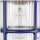 Außenleuchte Glas Echt-Messing E27 IP54 Ø 16 cm Blau