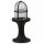 Sockelleuchte Echt-Messing Glas E27 IP54 25 cm Schwarz