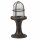 Sockelleuchte Echt-Messing Glas 25 cm hoch IP64 E27