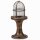 Sockelleuchte Messing Glas 25 cm IP54 in Kupfer Antik
