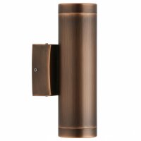 Außenwandleuchte Echt-Messing GU10 IP64 H: 21 cm...