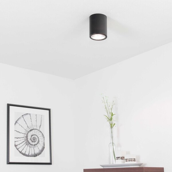 Runde Deckenleuchte DOWNLIGHT ROUND in Schwarz