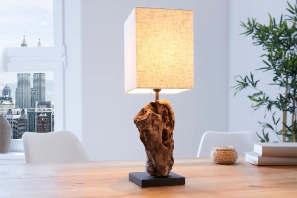 Tischleuchte Design 45cm Tischlampe Treibholz