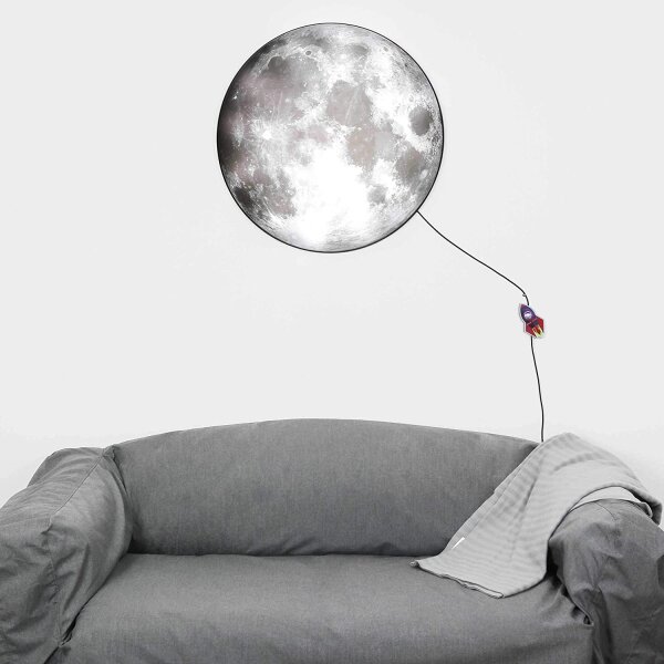 LED Wandleuchte Mond 3D 70cm