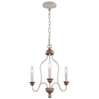 Kronleuchter CANDELA 8 Shabby Weiß 3-flmg Lampe