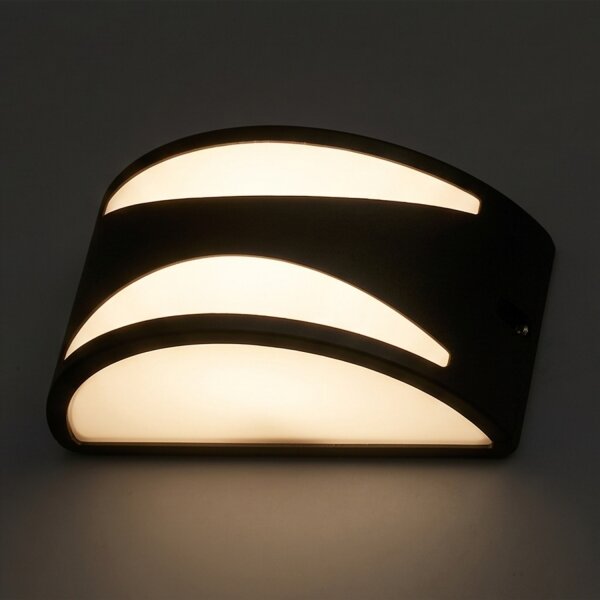 Wandlampe außen IP44 Schwarz Weiß dekorativ DEVENNY