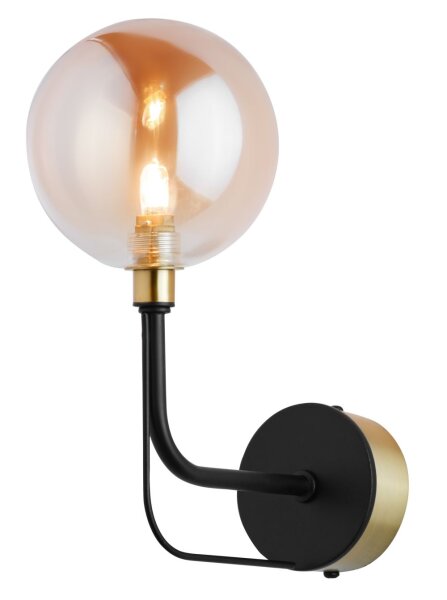 Moderne Wandlampe Glas Kugel für G9 blendarm