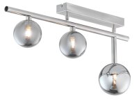 Loft Deckenleuchte Glas Metall inkl. LED G9 GLENNA