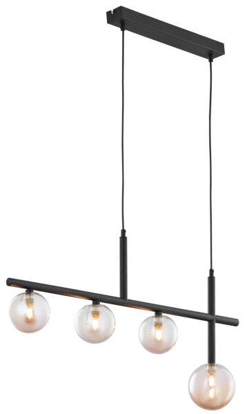 Stilvolle Hängelampe Schwarz inkl. LED G9 L:86cm