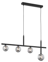 Lange Pendelleuchte Glas inkl. LED G9 4-flammig