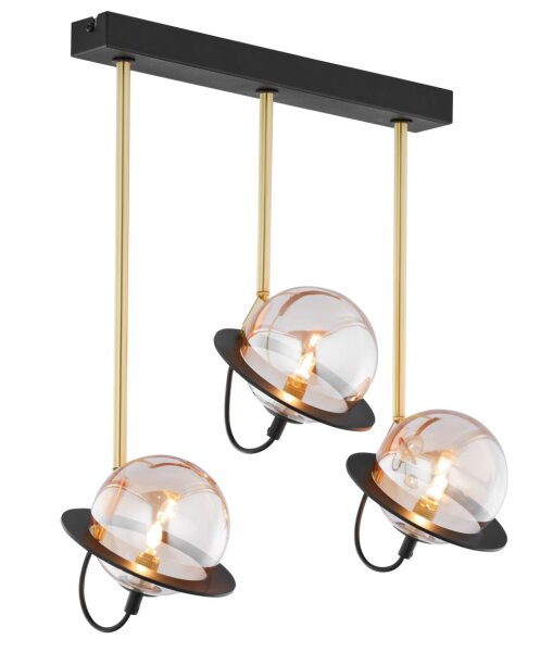 Verstellbare Hängelampe Metall Glas inkl. LED G9