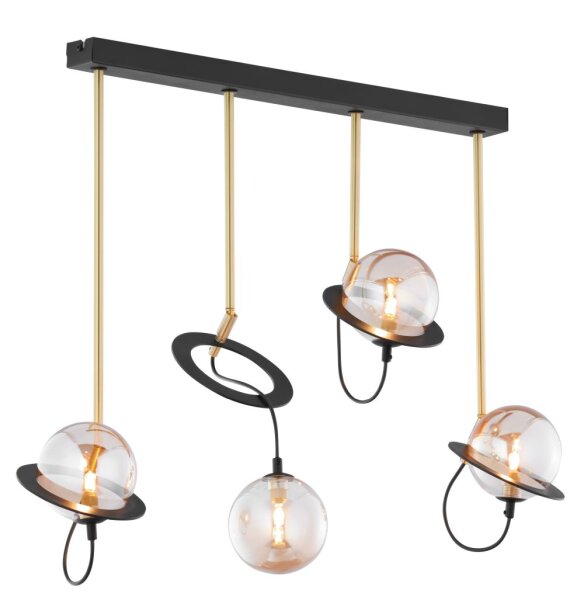 Pendelleuchte Schwarz L:80cm inkl. LED G9 flexibel