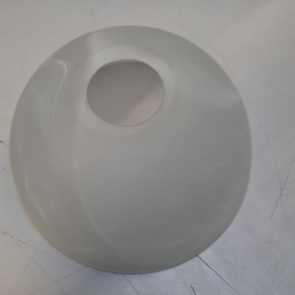 Glas Lampenschirm rund für E27 Ø18cm Alabaster Weiß
