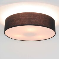 Stilvolle Deckenleuchte mit schwarzem Stoff ∅50cm
