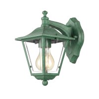 Außenlampe Wand Echt-Messing 23 cm hoch IP43...