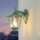 Außenlampe Wand Echt-Messing 23 cm hoch IP43 Grün Antik