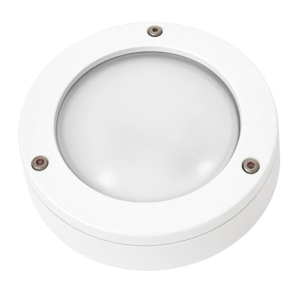 Kellerleuchte Messing Glas G9 IP64 rund Ø 14 cm klein