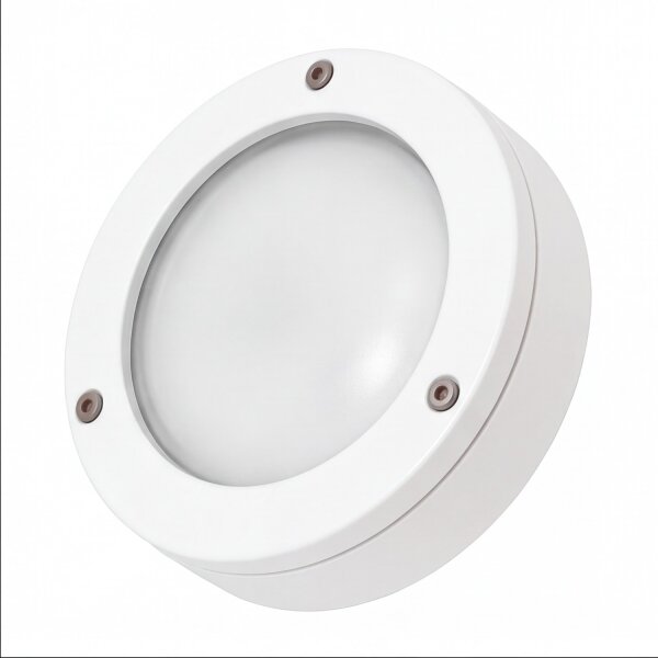Kellerleuchte Messing Glas G9 IP64 rund Ø 14 cm klein