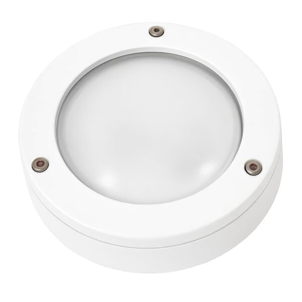 Kellerleuchte Messing Glas G9 IP64 rund Ø 14 cm klein