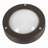 Wandlampe außen Messing massiv Glas G9 IP64 D: 14 cm