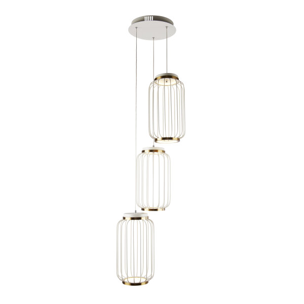 LED Hängelampe Metall 40 cm breit H: max. 120 cm 657 lm
