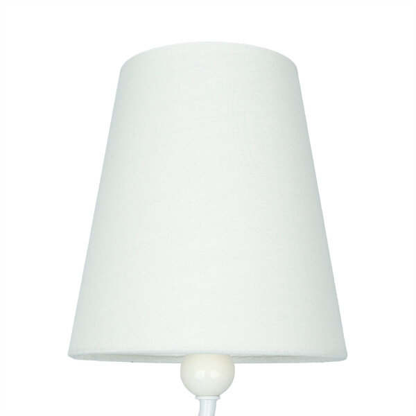 Wandlampe Metall Weiß Stoff Lampe Rustikal