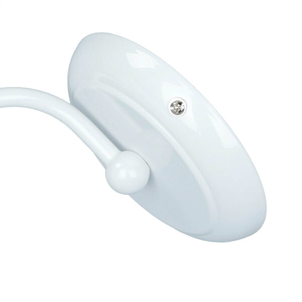 Wandlampe Metall Weiß Stoff Lampe Rustikal