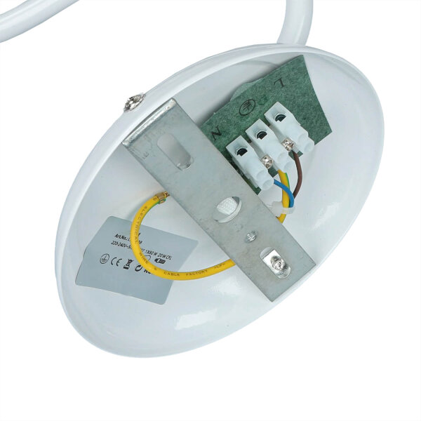 Wandlampe Metall Weiß Stoff Lampe Rustikal