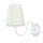 Wandlampe Metall Weiß Stoff Lampe Rustikal
