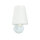 Wandlampe Metall Weiß Stoff Lampe Rustikal